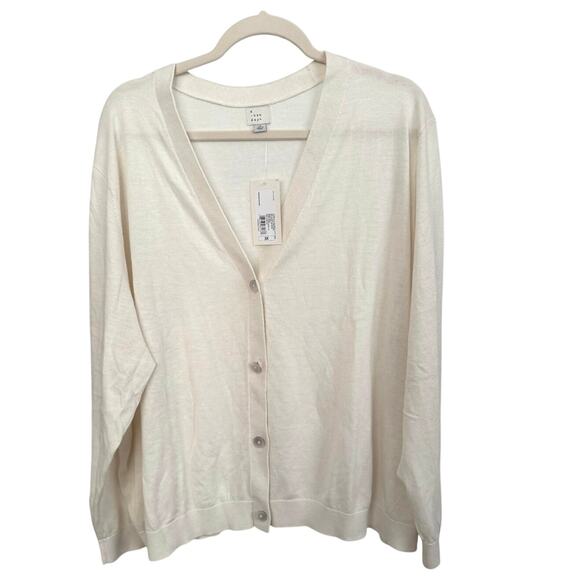 NWT! A New Day Cream button down cardigan - Picture 1 of 5